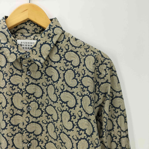 メゾンマルタンマルジェラ Maison Martin Margiela 13AW 10番 ペイズリー 総柄 L/S シャツ メンズ EUR:48