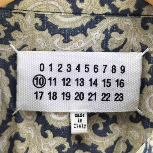メゾンマルタンマルジェラ Maison Martin Margiela 13AW 10番 ペイズリー 総柄 L/S シャツ メンズ EUR:48
