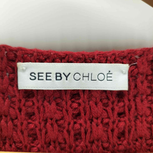 シーバイクロエ SEE BY CHLOE 金ボタン S/S ニット レディース