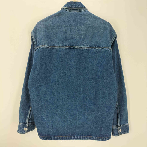 アミ ami alexandre mattiussi PARIS Oversized Denim Shirt ハートロゴ ワッペン ヘビーオンス L/S オーバーサイズ デニム シャツ メンズ XXS