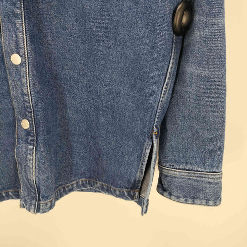 アミ ami alexandre mattiussi PARIS Oversized Denim Shirt ハートロゴ ワッペン ヘビーオンス L/S オーバーサイズ デニム シャツ メンズ XXS