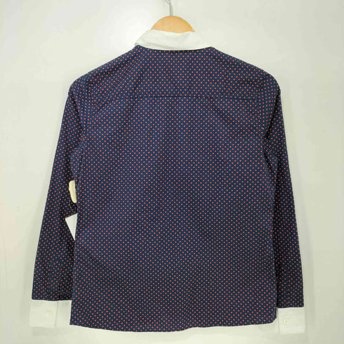 フレッドペリー FRED PERRY ロゴ刺繍 ドット 水玉 クレリック シャツ レディース JPN:M