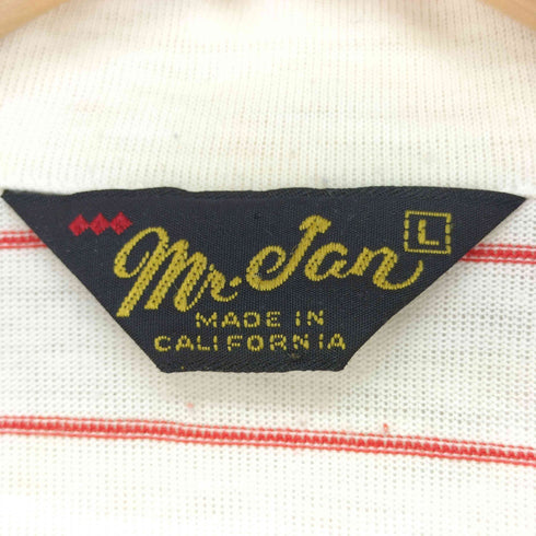 Mr.Jan USA製 ボーダー ポロシャツ メンズ import:L