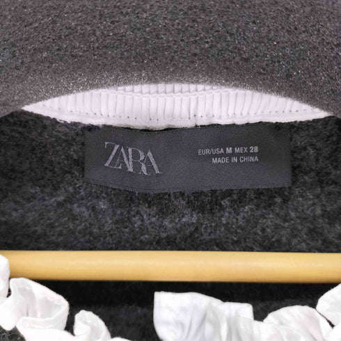 ザラ ZARA ポプリンコンビニットジャケット レディース import:M