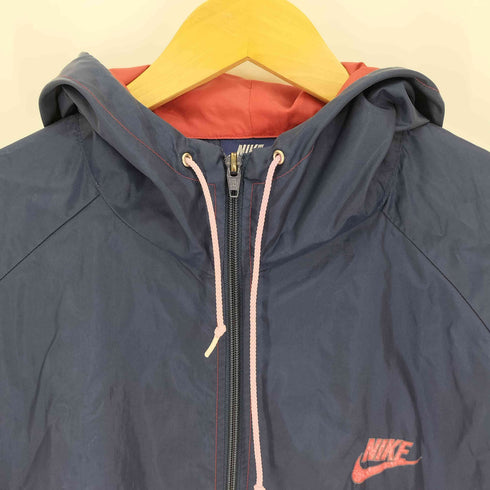 ナイキ NIKE 80S 紺タグ バイカラー 切替 フーデッド ジャケット メンズ import:L