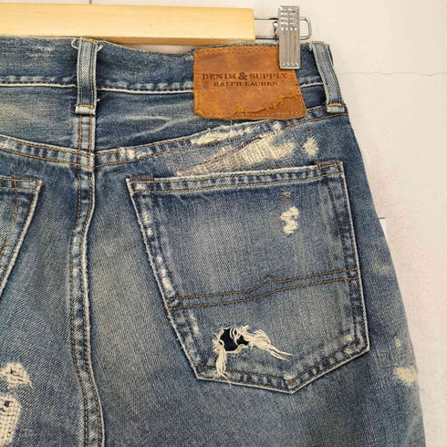 デニムアンドサプライラルフローレン DENIM&SUPPLY RALPH LAUREN SLIM クロップドダメージデニムパンツ メンズ 27