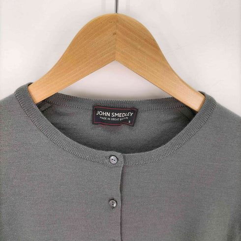 ジョンスメドレー JOHN SMEDLEY ウール100 クルーネックカーディガン レディース import:S