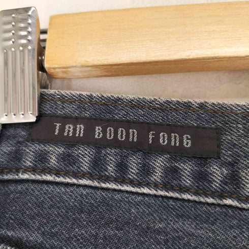 TAN BOON FONG ラインストーン パッチワーク ボタンフライデニムパンツ Y2K レディース