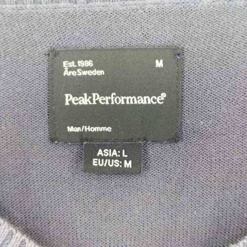 ピークパフォーマンス peak performance アーガイル Vネック コットンニット レディース import:M