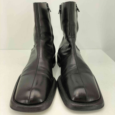 コスチュームナショナルオム CoSTUME NATIONAL HOMME スクエアトゥ サイドジップ ヒールブーツ メンズ 7 1/2