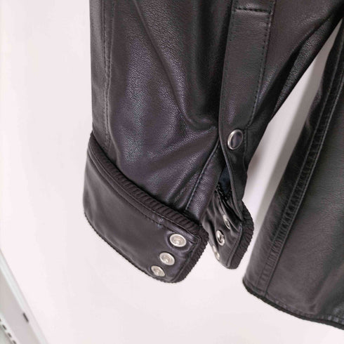LEBEIRO コーティングレザーパイピングシャツ メンズ import:M