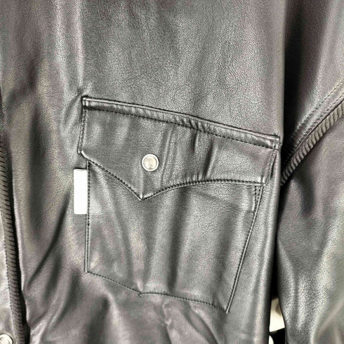 LEBEIRO コーティングレザーパイピングシャツ メンズ import:M