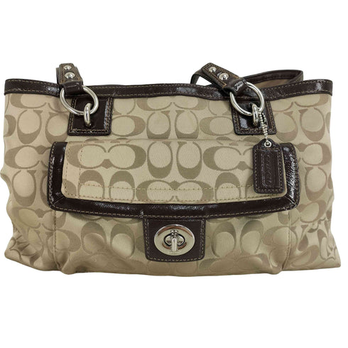 コーチ COACH ターンロック シグネチャー サテントートバッグ レディース