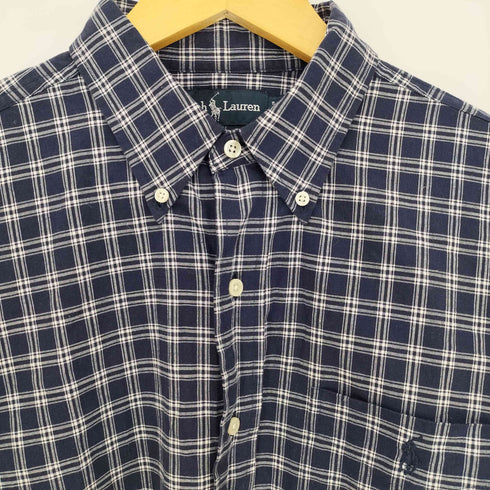 ラルフローレン RALPH LAUREN 90-00s MOORE ポニー刺繍 ポケット ボタンダウンシャツ メンズ import:L