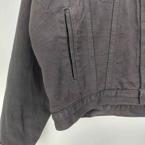 ハーレーダビッドソン HARLEY-DAVIDSON 90-00s BIKER BLUES カナダ製 裏地キルティング 背面ロゴ刺繍 スナップボタン デニムトラッカージャケット メンズ import:S