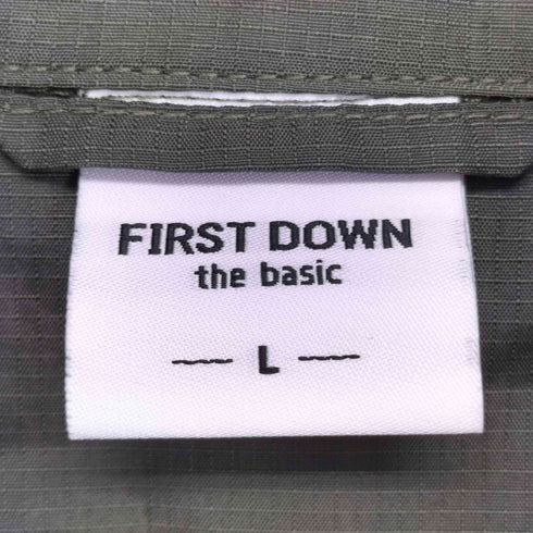 ファーストダウン FIRST DOWN 軽量撥水 リップストップジップアップジャケット メンズ import:L