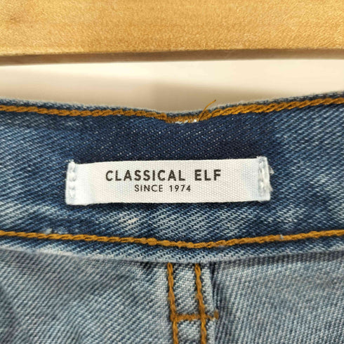 クラシカルエルフ CLASSICAL ELF 【family+】ゆったりハイウエストワイドストレート無地デニム&チノパンツ(フルレングス) レディース JPN:M