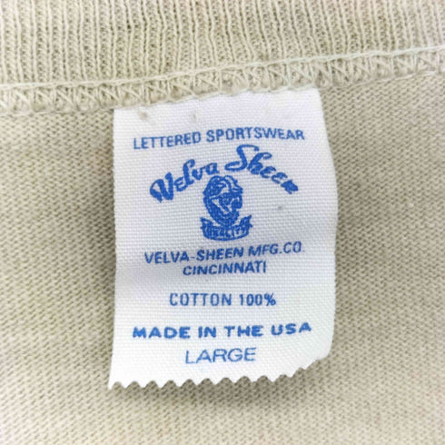 ベルバシーン Velva Sheen USA製 シングルステッチ クルーネックTシャツ メンズ import:L