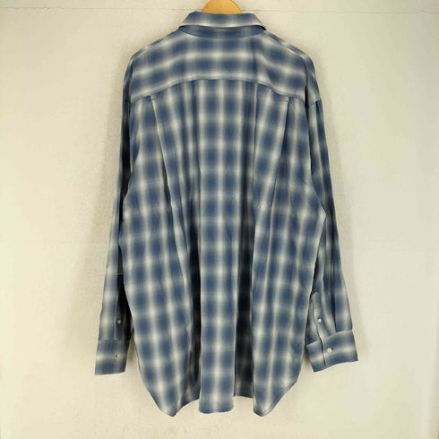 CREARE -LINO- 比翼 オンブレチェックロングシャツ street メンズ L