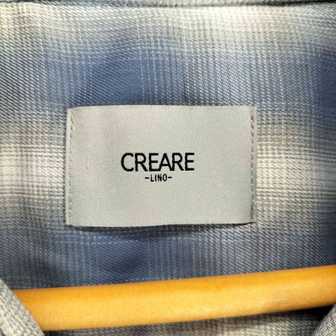 CREARE -LINO- 比翼 オンブレチェックロングシャツ street メンズ L