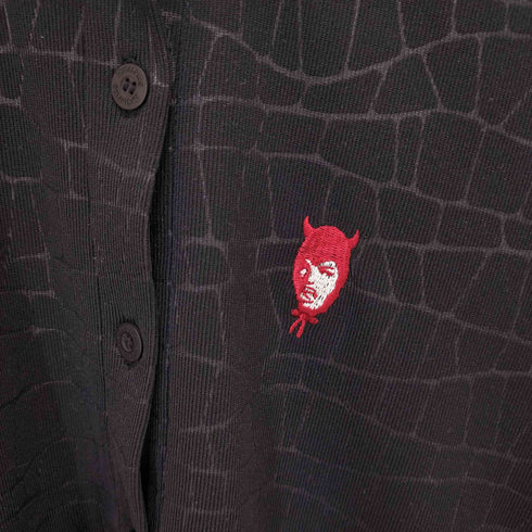 ヒステリックス HYSTERICS 襟付きニットカーディガン 刺繍 レディース FREE