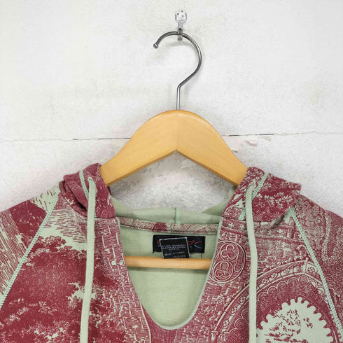 custo BARCELONA フロントスリット 総柄デザイン 背面刺繍パーカー Y2K レディース 2