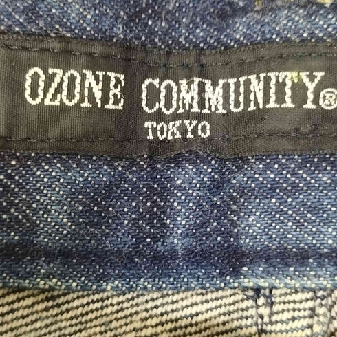 オゾンコミュニティー OZONE COMMYUNITY ブーツカットデニム サスペンダーポーチ付き レディース