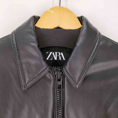 ザラ ZARA フェイクレザーパフジャケット レディース import:XS