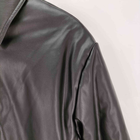 ザラ ZARA フェイクレザーパフジャケット レディース import:XS