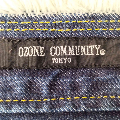 オゾンコミュニティー OZONE COMMYUNITY インサイドアウト デニムパンツ フリンジ ボタンフライ レディース JPN:S