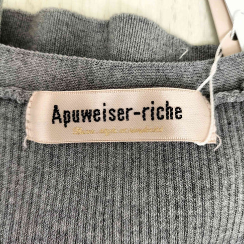 アプワイザーリッシェ Apuweiser riche 26SS レースレイヤードリブプルオーバー レディース 2