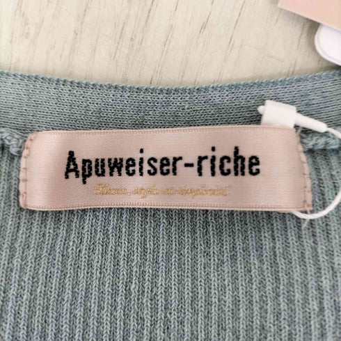 アプワイザーリッシェ Apuweiser riche 26SS レースレイヤードリブプルオーバー レディース 2