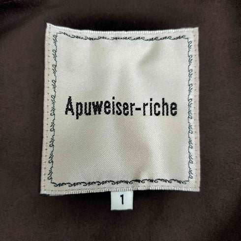 アプワイザーリッシェ Apuweiser riche 25AW スエードノーカラージャケット レディース 1