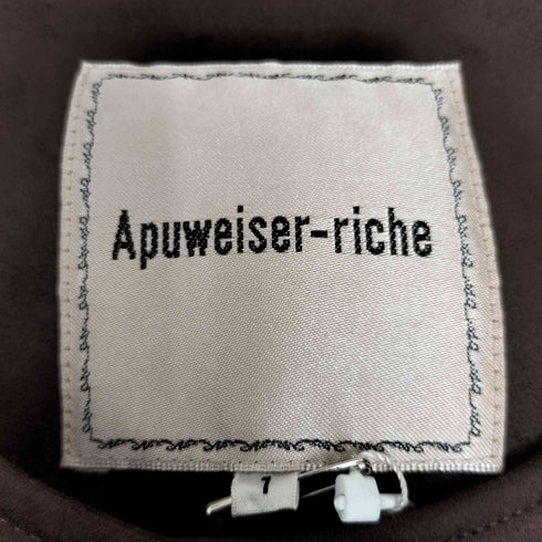アプワイザーリッシェ Apuweiser riche 25AW スエードノーカラージャケット レディース 1