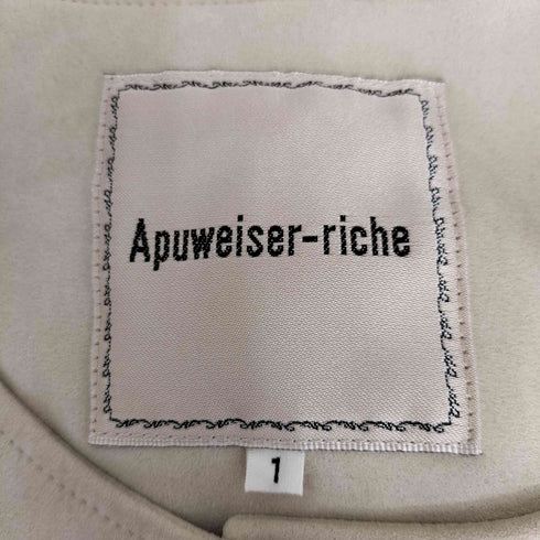 アプワイザーリッシェ Apuweiser riche 25AW スエードノーカラージャケット レディース 1