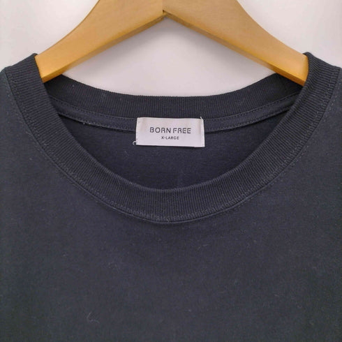 BORN FREE ワンポイント刺繍 コットン S/S Tシャツ メンズ JPN:XL