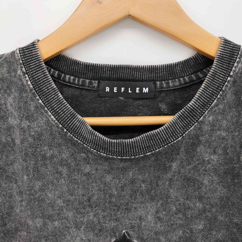 レフレム REFLEM クロス刺繍ダメージTシャツ ユニセックス メンズ FREE