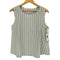 コットンハウスアヤ Cotton House Aya ストライプ コットン ノースリーブ ブラウス レディース JPN:M