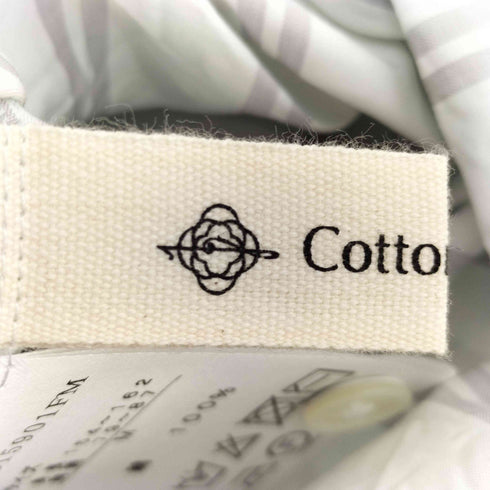 コットンハウスアヤ Cotton House Aya ストライプ コットン ノースリーブ ブラウス レディース JPN:M