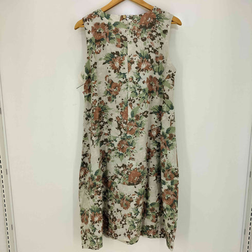 コットンハウスアヤ Cotton House Aya リネン フラワープリント ノースリーブ ワンピース レディース JPN:M