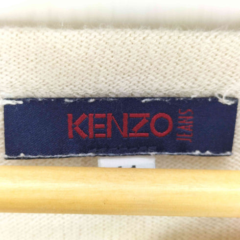 ケンゾージーンズ KENZO JEANS ボタニカルデザイン ショートスリーブニット レディース M