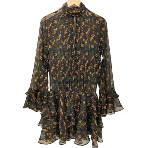 ザラ ZARA 25AW FLORAL PRINT COTTON GAUZE DRESS レディース import:XS