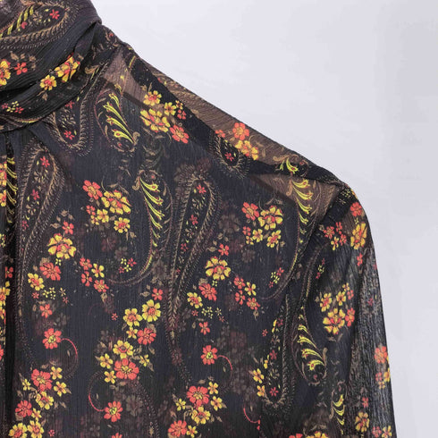 ザラ ZARA 25AW FLORAL PRINT COTTON GAUZE DRESS レディース import:XS