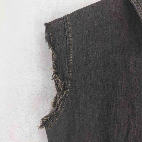 Fake London Genius MADE IN ITALY ノースリーブデニムライダースワンピース Y2K レディース JPN:M