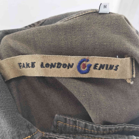 Fake London Genius MADE IN ITALY ノースリーブデニムライダースワンピース Y2K レディース JPN:M