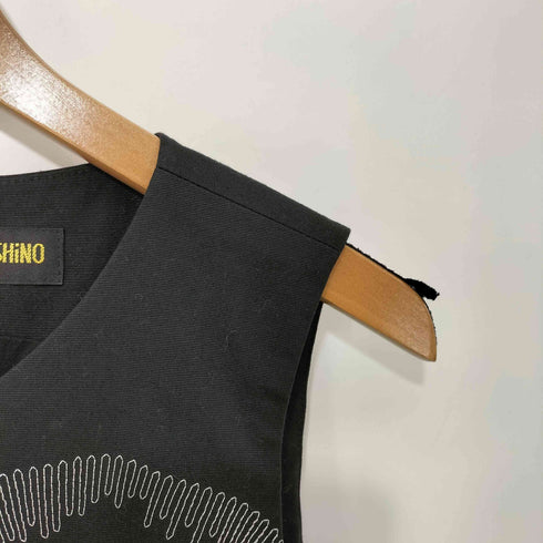 ヒロココシノ HIROKO KOSHINO 花柄 刺繍 ノースリーブ ひざ丈 ワンピース レディース JPN:38