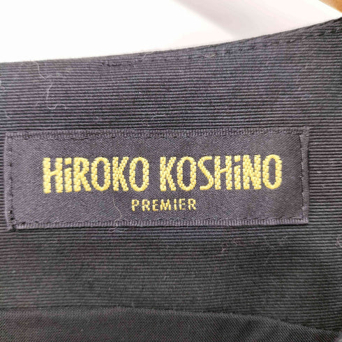 ヒロココシノ HIROKO KOSHINO 花柄 刺繍 ノースリーブ ひざ丈 ワンピース レディース JPN:38