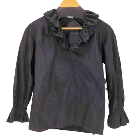 ステラマッカートニー STELLA McCARTNEY フリル ショールカラーブラウス レディース 34