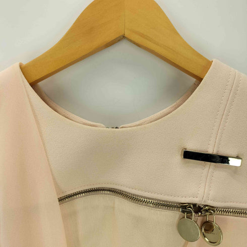 カルヴェン CARVEN 変形 ドレープ フロントジップデザイン ノースリーブ ブラウス レディース
