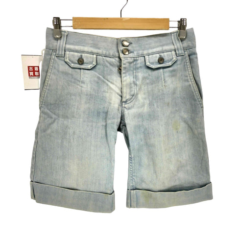 ドルチェアンドガッバーナ DOLCE&GABBANA ロゴパッチ付き デニムショートパンツ Y2K メンズ 44